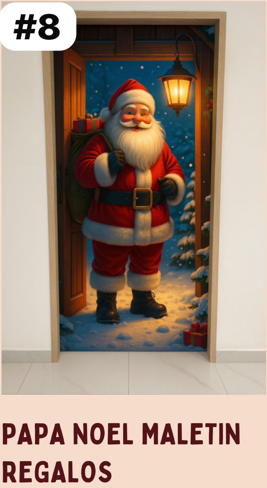 FUNDAS NAVIDEÑAS PARA PUERTA Super Promo 2X1 🎁