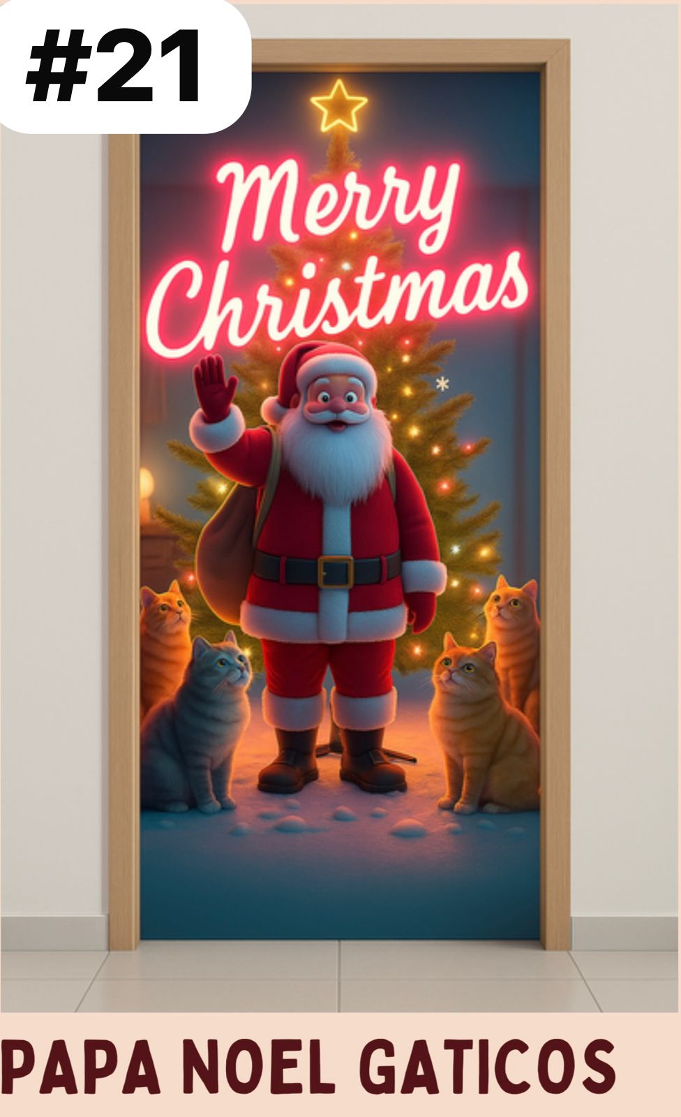 FUNDAS NAVIDEÑAS PARA PUERTA Super Promo 2X1 🎁